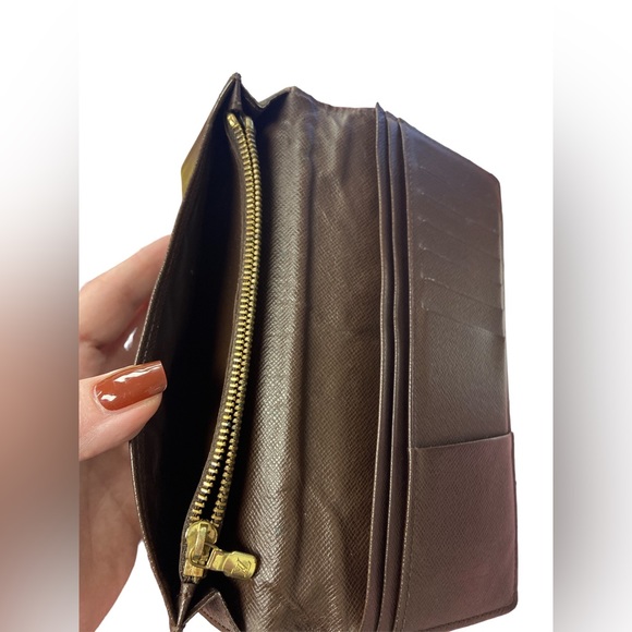 AUTHENTIC LOUIS VUITTON DAMIER PORTE BRAZZA LONG WALLET - Picture 4 of 16